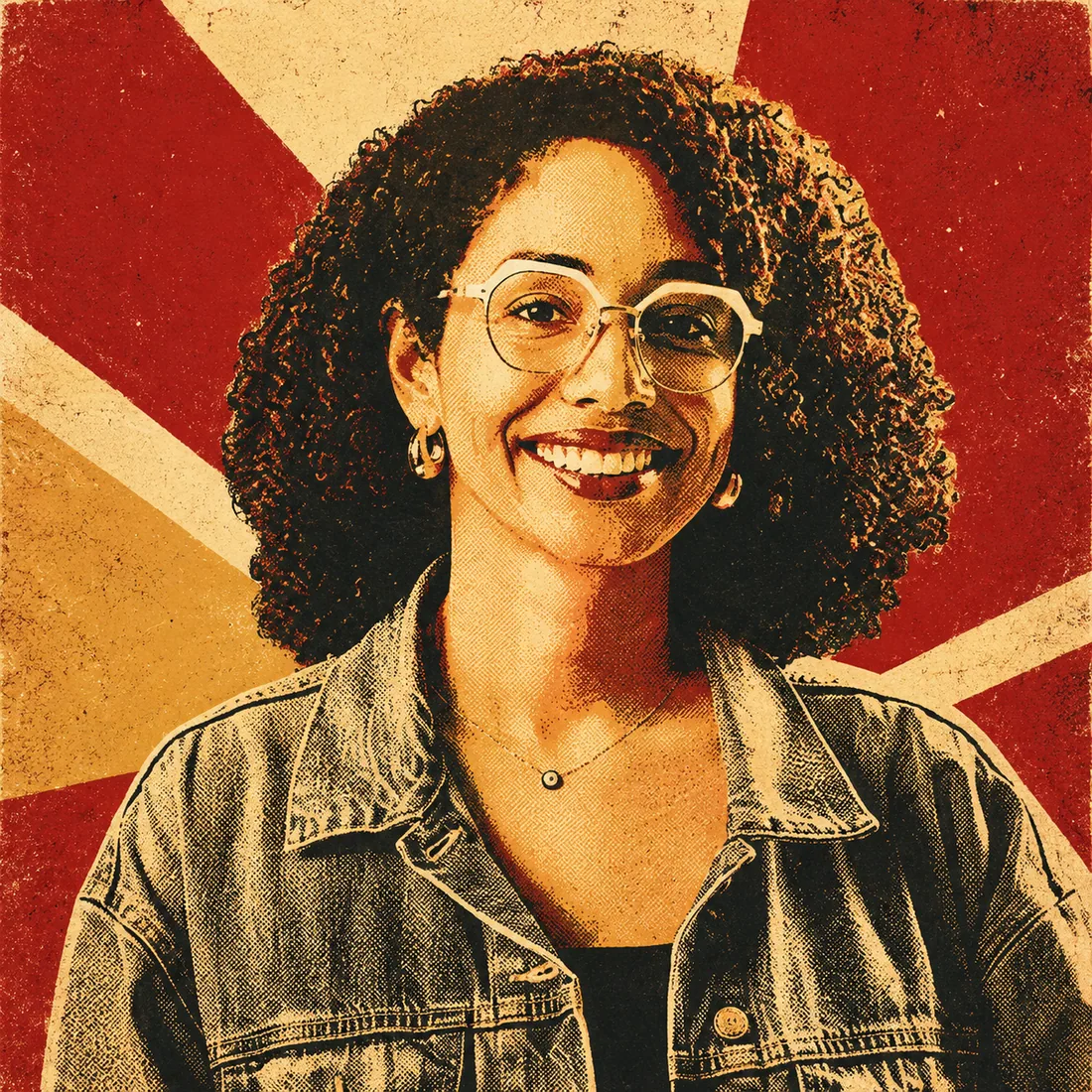 Poster-style portrait of Darializa Avila Chevalier