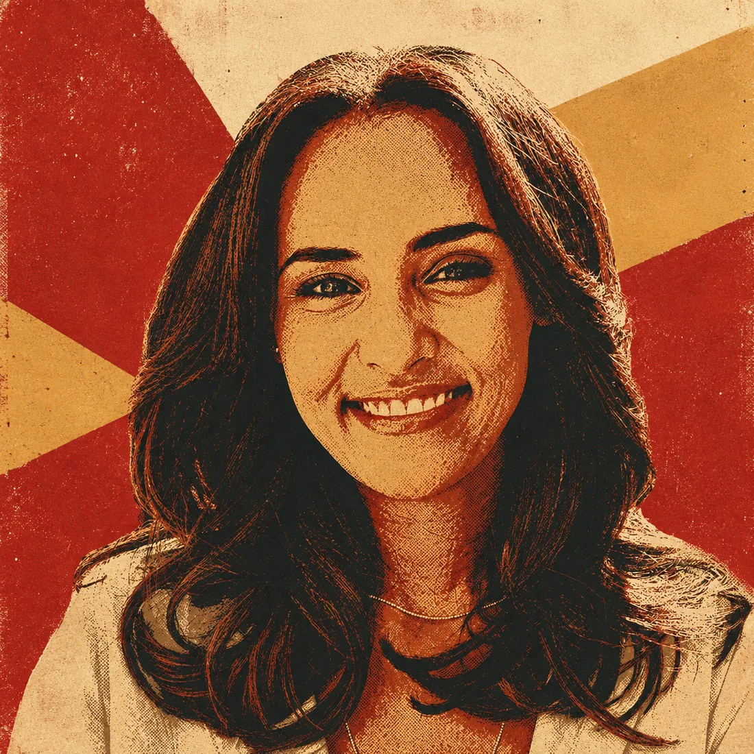 Poster-style portrait of congressional nominee Melat Kiros